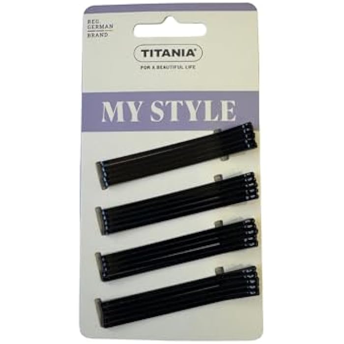 Titania Wide Black Hairpins 20-8060/7 - Image 1